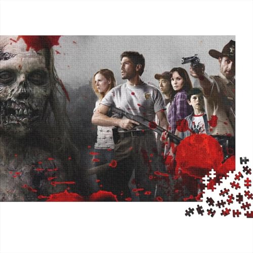 Puzzle 1000 Teile Aus Holz Für Erwachsene Movie Role - Herausforderndes Premium-Spiel, Entspannende Mentale Übung,Walking Dead Elegante Home Dekoration 1000pcs (75x50cm) von HESHS