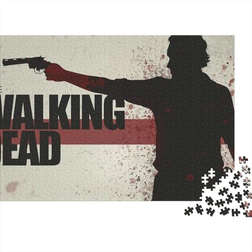 Puzzle 1000 Teile Aus Holz Für Erwachsene Movie Role - Herausforderndes Premium-Spiel, Entspannende Mentale Übung,Walking Dead Elegante Home Dekoration 1000pcs (75x50cm) von HESHS
