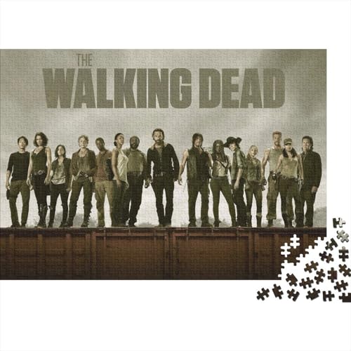 Puzzle 1000 Teile Aus Holz Für Erwachsene Movie Role - Herausforderndes Premium-Spiel, Entspannende Mentale Übung,Walking Dead Elegante Home Dekoration 1000pcs (75x50cm) von HESHS