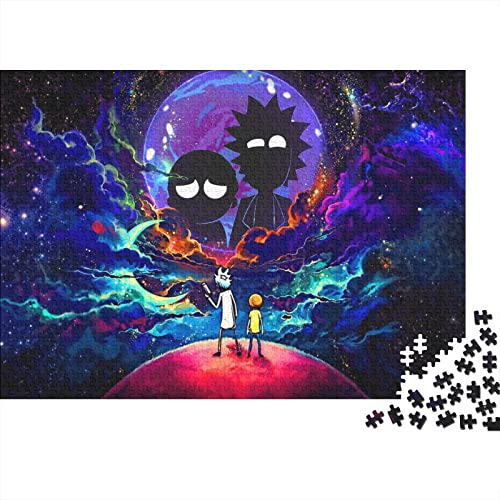 Puzzle 1000 Teile Rick and Morty,Anime Puzzles Für Erwachsene Jugendliche,unmögliches Puzzle Spielzeug,buntes Fliesenspiel,Geschicklichkeitsspiel Für Die Ganze Familie Geschenke 1000pcs (75x50cm) von HESHS