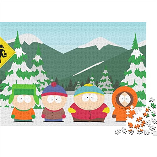 Puzzle 1000 Teile South Park,Cartoon Puzzles Für Erwachsene Jugendliche,unmögliches Puzzle Spielzeug,buntes Fliesenspiel,Geschicklichkeitsspiel Für Die Ganze Familie Geschenke 1000pcs (75x50cm) von HESHS