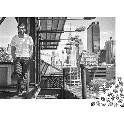Puzzle 300 Teile Jake Gyllenhaal,Jacob Benjamin Puzzles Für Erwachsene Jugendliche,unmögliches Puzzle Spielzeug,buntes Fliesenspiel,Geschicklichkeitsspiel Für Die Familie Geschenke 300pcs (40x28cm) von HESHS