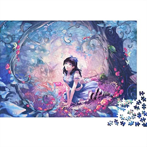Puzzle Alice in Wonderland Puzzles 1000 Teile Erwachsene Puzzle 1000 Teile Puzzle Anime Puzzles Für Erwachsene Und Jugendliche Premium Holzgeschenke 1000pcs (75x50cm) von HESHS
