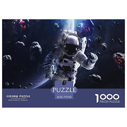 Puzzle Astronaut 1000 Teile Puzzles Für Erwachsene Spielzeug,Galaxy Outer Space Puzzle Premium Holzpuzzle Geburtstagsgeschenk,Geschenke Für Frauen,Wandkunst 1000pcs (75x50cm) von HESHS