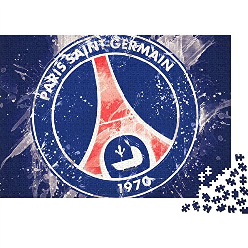 Puzzle Paris Saint-Germain PSG Logo 300 Teile Puzzles Für Erwachsene Spielzeug,Fußball Puzzle Premium Holzpuzzle Geburtstagsgeschenk,Geschenke Für Frauen,Wandkunst 300pcs (40x28cm) von HESHS