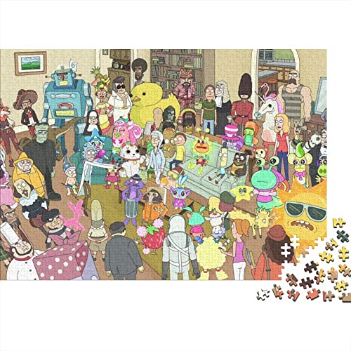 Puzzle Rick and Morty 300 Teile Puzzles Für Erwachsene Spielzeug,Anime Puzzle Premium Holzpuzzle Geburtstagsgeschenk,Geschenke Für Frauen,Wandkunst 300pcs (40x28cm) von HESHS
