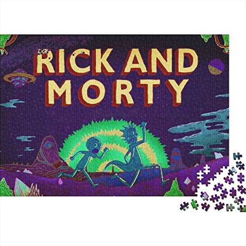 Puzzle Rick and Morty Puzzles 500 Teile Erwachsene Puzzle 500 Teile Puzzle Cartoon Puzzles Für Erwachsene Und Jugendliche Premium Holzgeschenke 500pcs (52x38cm) von HESHS