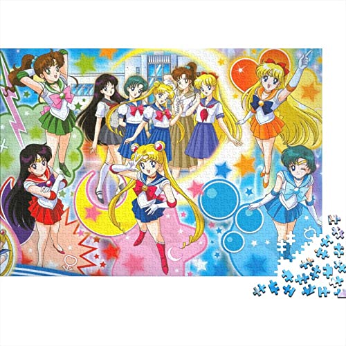 Puzzle Sailor Moon Spielzeug 500 Teile Puzzles Für Erwachsene Und Jugendliche Geburtstag Geschenk Anime Premium Holz Puzzle Schwierig Und Herausforderung 500pcs (52x38cm) von HESHS