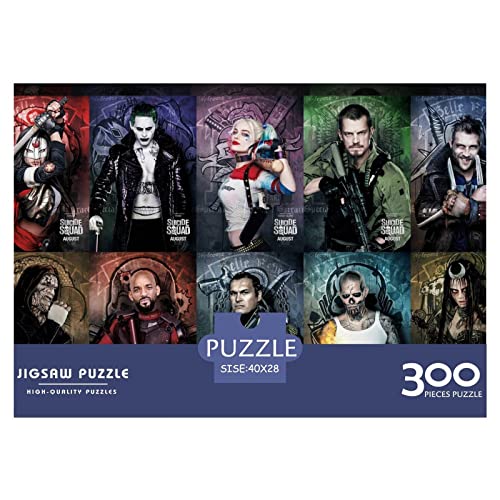 Puzzle Suicide Squad 300 Teile Puzzles Für Erwachsene Spielzeug,Harley Quinn Puzzle Premium Holzpuzzle Geburtstagsgeschenk,Geschenke Für Frauen,Wandkunst 300pcs (40x28cm) von HESHS