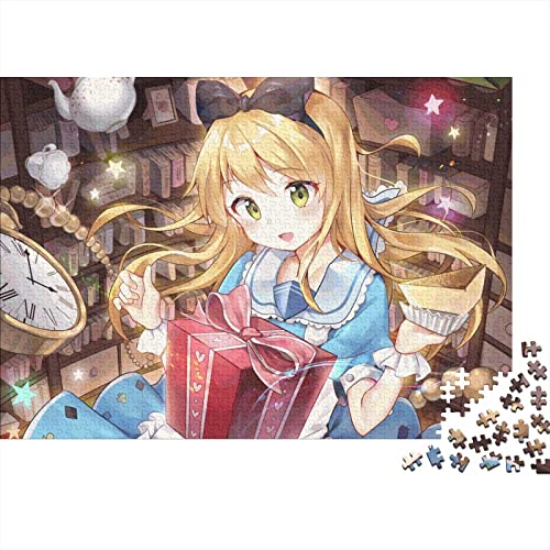 Puzzles Für Erwachsene Alice in Wonderland Puzzle 500 Teile,Cartoon Puzzles,Premium Holzpuzzle Puzzle,Geburtstagsgeschenk,Schwierige Und Herausforderung Geschenke Spielzeug 500pcs (52x38cm) von HESHS