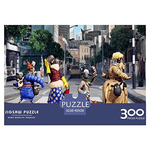 Puzzles Für Erwachsene Shaun das Schaf Puzzle 300 Teile,Anime Figure Puzzles,Premium Holzpuzzle Puzzle,Geburtstagsgeschenk,Schwierige Und Herausforderung Geschenke Spielzeug 300pcs (40x28cm) von HESHS
