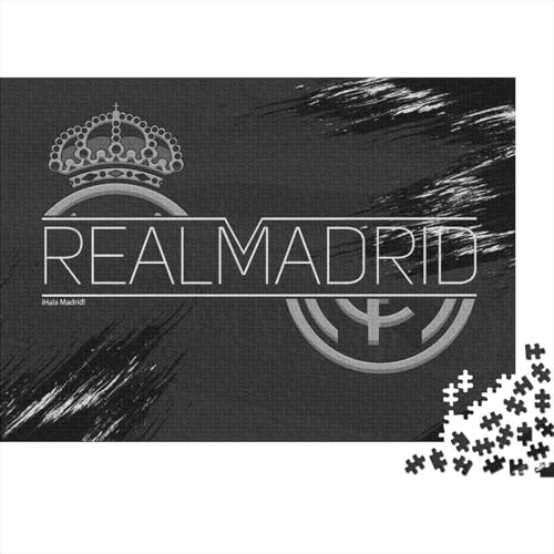 Real Madrid Puzzle 1000-teilige Schwer Puzzle Spielzeug Lernspiel Impossible Fußball Clubs Herausforderungsspielzeug Für Erwachsene Und Kinder in Bewährter 70x50cm/1000pcs von HESHS