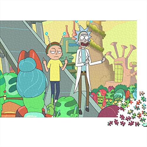Rick and Morty 300 Teile Puzzles,holzpuzzle Puzzles Spiel,Entspannung Puzzle Spiele,mentale Übung Puzzle,Cartoon Für Jugendliche Und Erwachsene Geschenke 300pcs (40x28cm) von HESHS