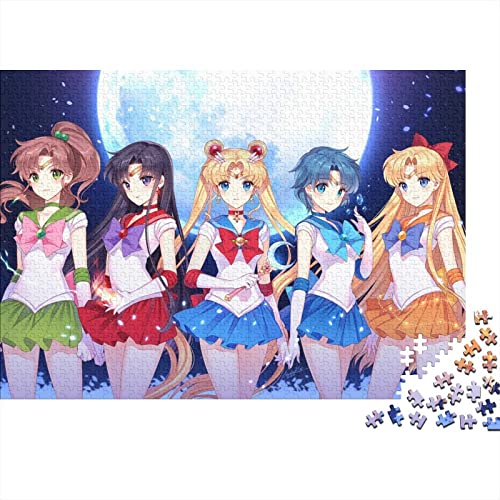 Sailor Moon Puzzle 1000 Teile,Anime Puzzles Für Erwachsene,Impossible Puzzle,Geschicklichkeitsspiel Für Die Ganze Familie,Legespiel Home Dekoration Puzzles 1000pcs (75x50cm) von HESHS