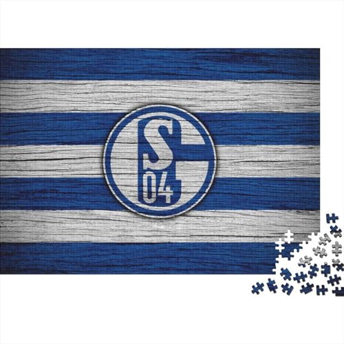 Schalke Logo Puzzles 1000 Teile Schwer Puzzle Spielzeug Lernspiel Impossible Fußball Herausforderung Spielzeug Für Erwachsene Und Kinder Ab 14 Jahren 38x26cm/1000pcs von HESHS