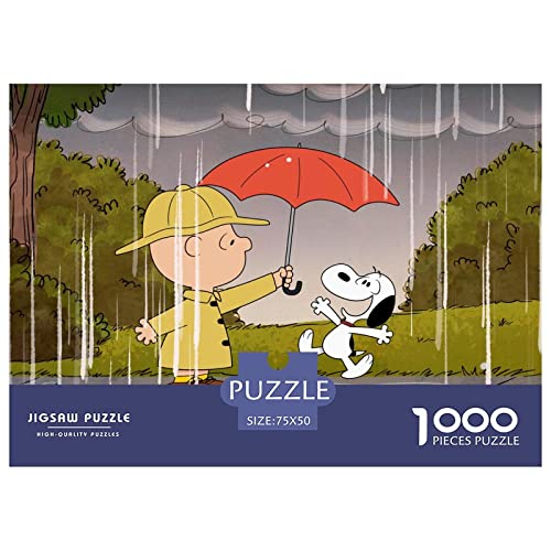 Snoopy 1000 Teile Puzzles,holzpuzzle Puzzles Spiel,Entspannung Puzzle Spiele,mentale Übung Puzzle,Cartoon Für Jugendliche Und Erwachsene Geschenke 1000pcs (75x50cm) von HESHS