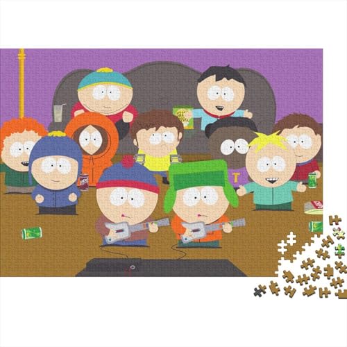 South Park Holz Puzzle 500 Teile Für Erwachsene - Unmögliches Legespiel, Stressabbau Spielzeug,Cartoon Premium Home Dekoration, 500pcs (52x38cm) von HESHS