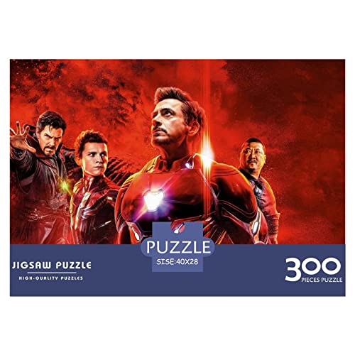 Spider Man Iron Man Puzzle 300 Teile Superheld Puzzles Für Erwachsene Und Jugendliche,Unmögliche Puzzle Premium Holzpuzzle Home Spielzeug Dekoration Puzzle Geschenke 300pcs (40x28cm) von HESHS