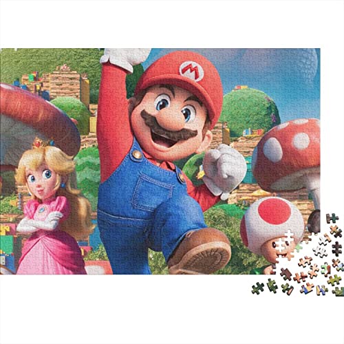 Super Mario Puzzle Für Erwachsene,Puzzle 1000 Teile Herausforderndes Puzzles Game Characters,Geschicklichkeitsspiel Für Die Ganze Familie,Bunte Fliesen Spielzeug Spiel,Geschenke 1000pcs (75x50cm) von HESHS