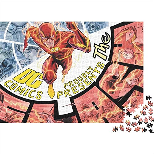 The Flash Puzzle Für Erwachsene,Puzzle 300 Teile Herausforderndes Puzzles Marvel,Geschicklichkeitsspiel Für Die Ganze Familie,Bunte Fliesen Spielzeug Spiel,Geschenke 300pcs (40x28cm) von HESHS