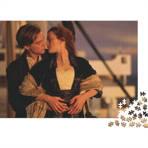 Titanic Puzzle 1000-teilige Schwer Puzzle Spielzeug Pädagogisches Spiel Impossible Jack Dawson Herausforderungsspielzeug Für Erwachsene Und Kinder Ab 12 Jahren 70x50cm/1000pcs von HESHS