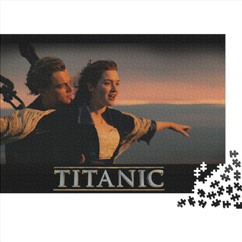 Titanic Puzzles 1000-teilige Schwer Puzzle Spielzeug Lernspiel Impossible Jack Dawson Herausforderungsspielzeug Für Erwachsene Und Kinder in Bewährter 70x50cm/1000pcs von HESHS