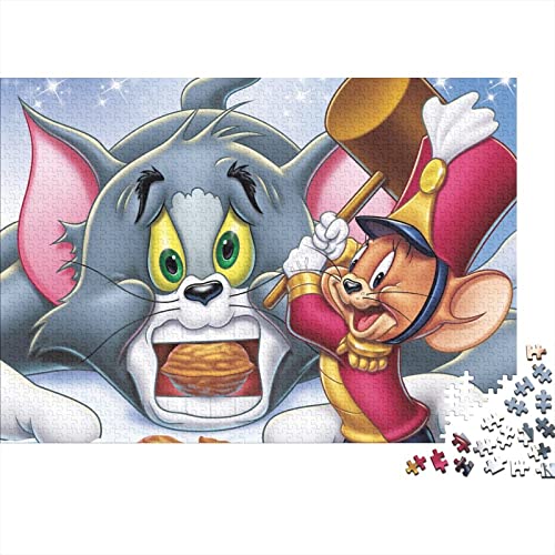 Tom and Jerry Premium Holz Puzzles 1000 Teile Cartoon,Geburtstagsgeschenk,Geschenke Für Frauen,Wandkunst Für Erwachsene Und Jugendliche Schwierige Und Herausforderung Geschenke 1000pcs (75x50cm) von HESHS