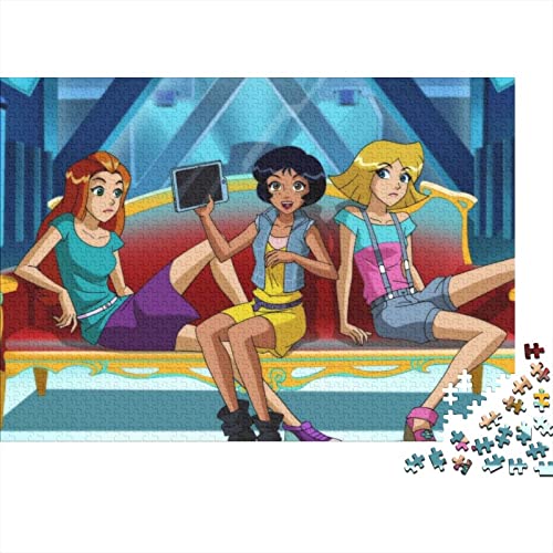 Totally Spies Puzzle Für Erwachsene,Puzzle 300 Teile Herausforderndes Puzzles Cartoon,Geschicklichkeitsspiel Für Die Ganze Familie,Bunte Fliesen Spielzeug Spiel,Geschenke 300pcs (40x28cm) von HESHS