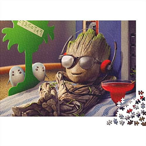 Tree Spirit Groot Puzzle Für Erwachsene,Puzzle 300 Teile Herausforderndes Puzzles Bounty Hunter,Geschicklichkeitsspiel Für Die Ganze Familie,Bunte Fliesen Spielzeug Spiel,Geschenke 300pcs (40x28cm) von HESHS