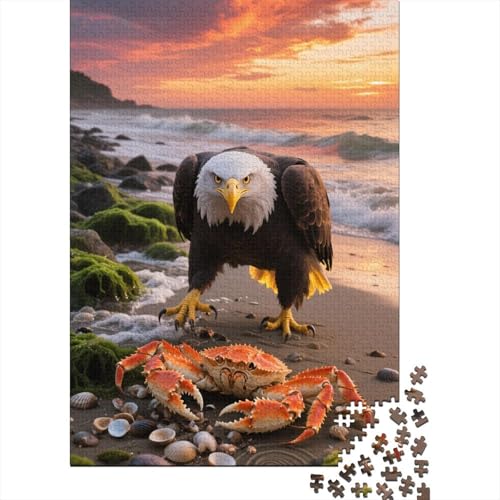 White-Tailed Eagle Puzzles 1000 Teile Schwer Puzzle Spielzeug Pädagogisches Spiel Impossible Animal Art Herausforderungsspielzeug Für Erwachsene Und Kinder Ab 12 Jahren 1000pcs (75x50cm) von HESHS
