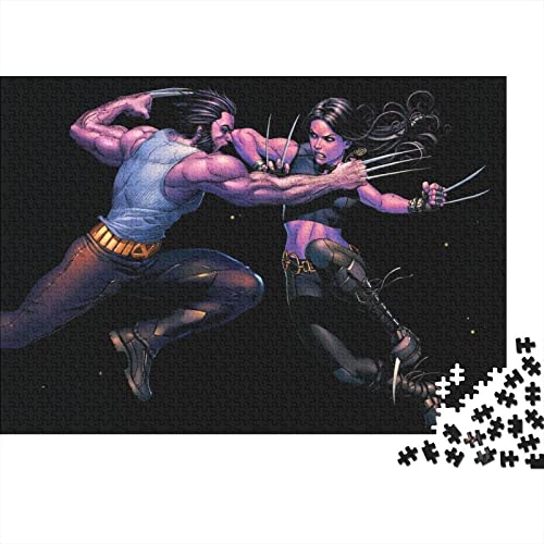 X Men Puzzle 300 Teile,Wolverine Puzzles Für Erwachsene,Impossible Puzzle,Geschicklichkeitsspiel Für Die Ganze Familie,Legespiel Home Dekoration Puzzles 300pcs (40x28cm) von HESHS
