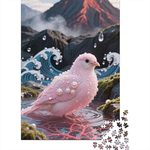 Zebra Finch Puzzles 1000 Teile Schwer Puzzle Spielzeug Lernspiel Impossible Animal Art Herausforderungsspielzeug Für Erwachsene Kinder 1000pcs (75x50cm) von HESHS