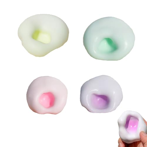4 Stück Stressball Erwachsene Traubenstress Squishy Stressbälle Kleines Perlen Quetschball Kinder Anti Stressabbau Spielzeug Bälle für Kneten, Drücken, Entspannen, Linderung von Angst von HESUSUSI