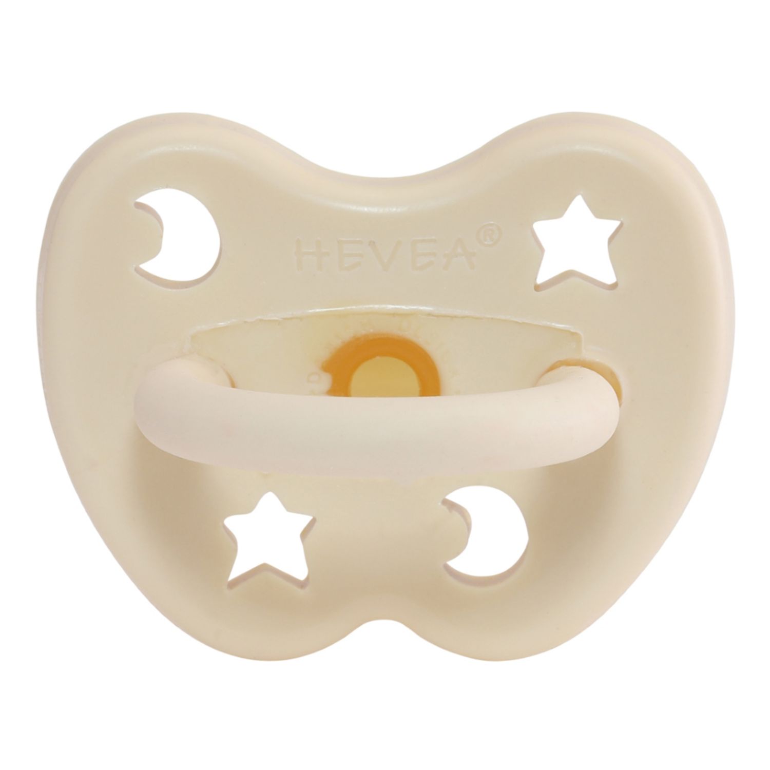 HEVEA Schnuller aus Naturkautschuk - Rund (0-3 Monate) Milky White von HEVEA