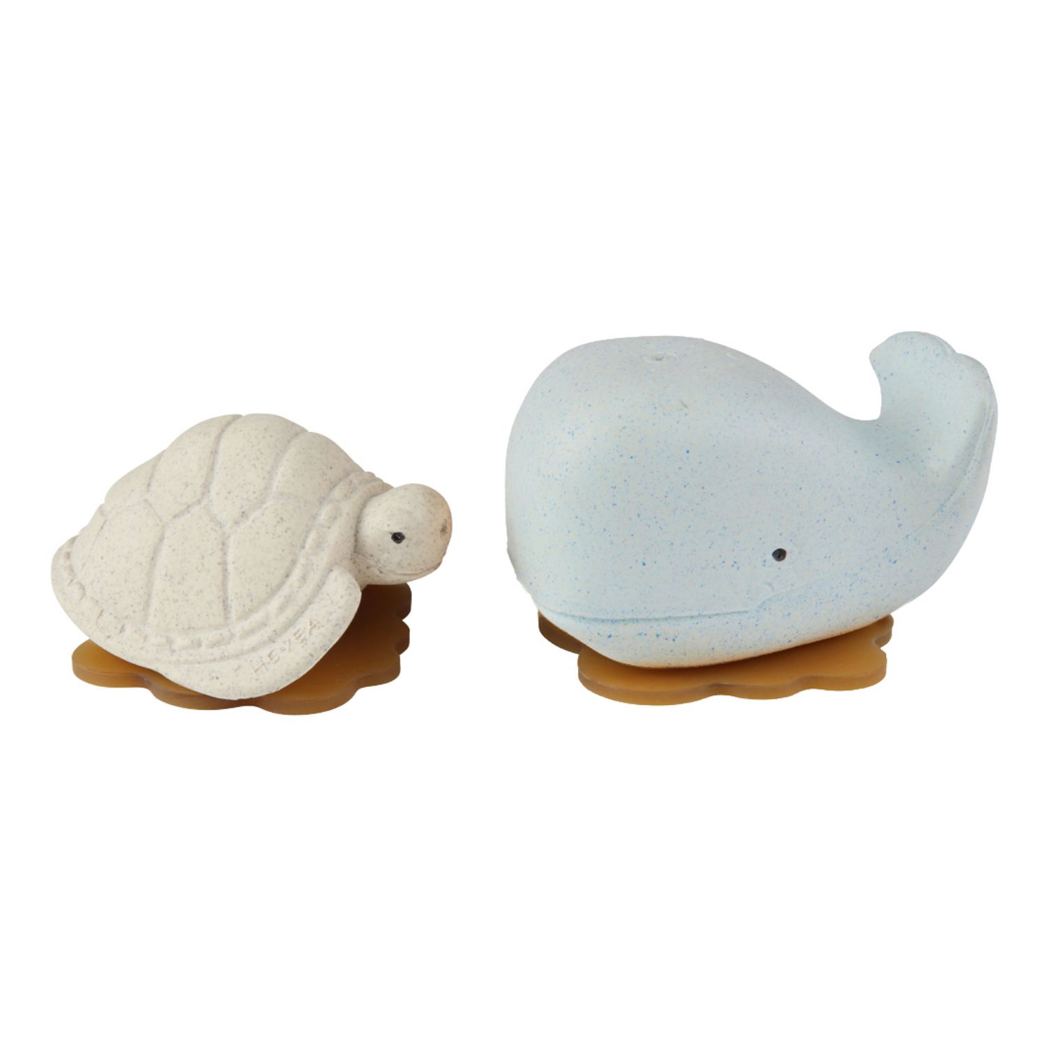 Hevea Badespielzeug Wal & Schildkröte - Blizzard Blue & Vanilla von HEVEA