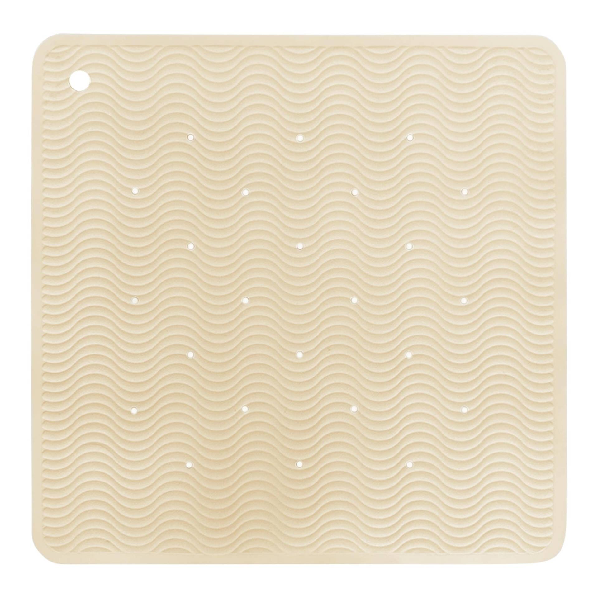 Hevea Badewannenmatte Wave aus Naturkautschuk 52,5x52,5 cm von HEVEA