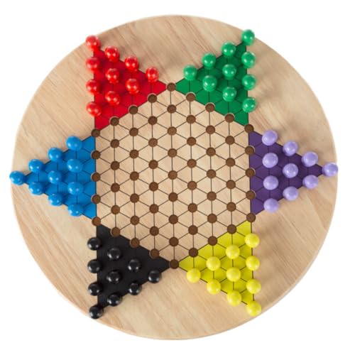 HEY! PLAY! 80-HJC93062 Chinesisches Dame-Set mit 27,9 cm Holzbrett und traditionellen Wäscheklammern, Spiel für Erwachsene, Jungen und Mädchen von HEY! PLAY!