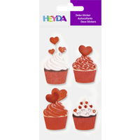 BRUNNEN 203780726 HEYDA Stick-On's Mix „Cupcakes“ | 75×165 mm, weiß/rot, 1 Blatt BRUNNEN 203780726 HEYDA Stick-On's Mix „Cupcakes“ | 75×165 mm, weiß/rot, 1 Blatt von HEYDA