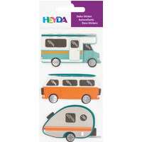 BRUNNEN 203780751 HEYDA Stick-On's Mix „Camper“ | 75×165 mm, orange/grün, 1 Blatt von HEYDA