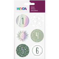 BRUNNEN 203780823 HEYDA Sticker „Adventzahlen Stern“ | 100×190 mm, 4 Blatt von HEYDA