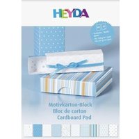 BRUNNEN 204712104 Heyda Motivkarton-Block A4 100/220g/qm 20 Blatt blau von HEYDA