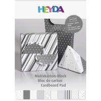 BRUNNEN 204712106 HEYDA Motivkarton-Block A4 100/220g/qm 20 Blatt anthrazit von HEYDA