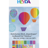 BRUNNEN 204712107 HEYDA KartonBlock Regenbogen 16 Blatt, A4 von HEYDA