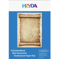 BRUNNEN 204850170 Heyda Urkundenblock A4 chamois/braun, gewölkt, 20 Blatt von HEYDA