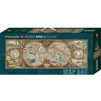 HEYE 29615 Puzzle 6000 Teile Hemisphere Map Panorama von HEYE