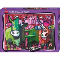 HEYE 299842 Puzzle 1000 Teile Striped Cows von HEYE