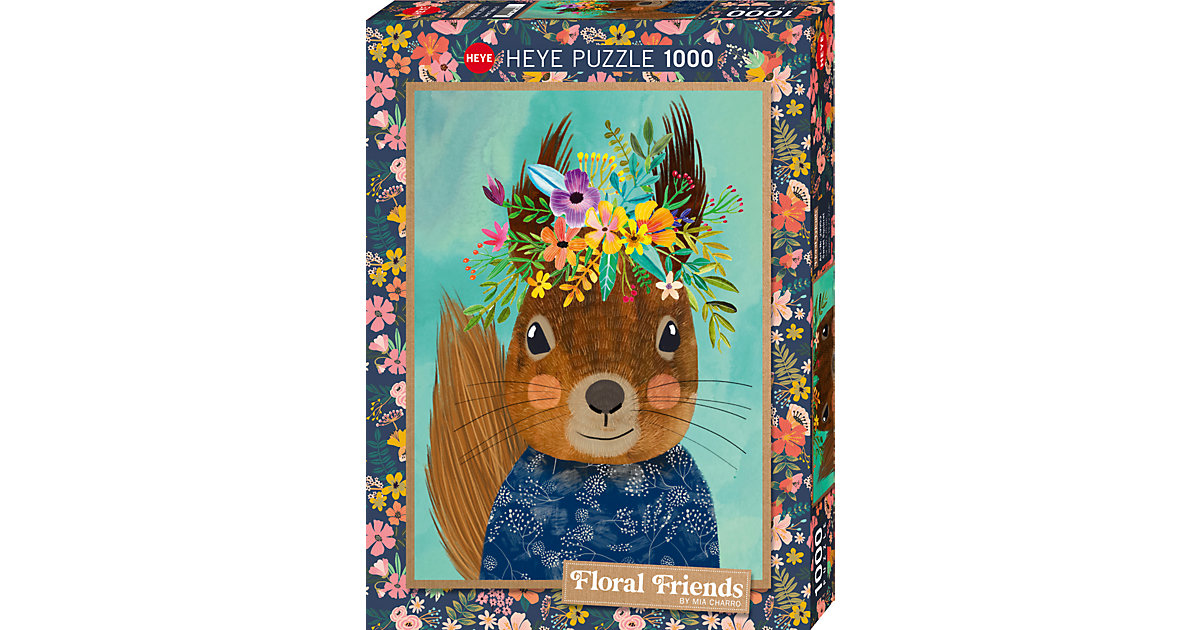 Puzzle Sweet Squirrel, Floral Friends by Mia Charro, 1.000 Teile von HEYE