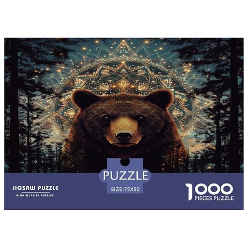 Brown Bär Puzzle 1000 Teile Puzzle Für Erwachsene Und Kinder Ab 14 Jahren Puzzel 1000pcs (75x50cm) von HEYLInUP