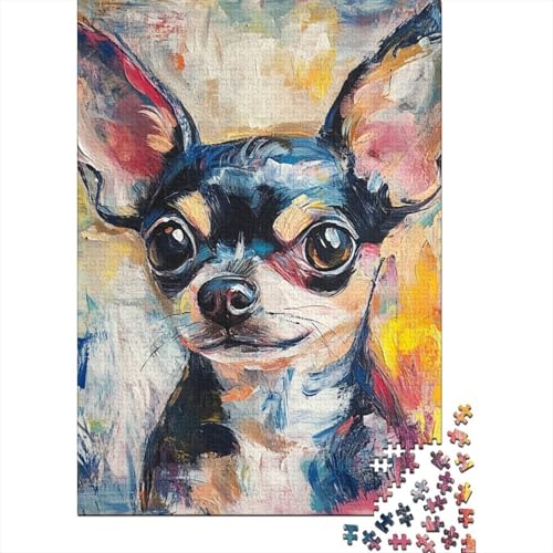Chihuahua Puzzle 1000 Teile Schwer Puzzle Spielzeug Pädagogisches Spiel Impossible Herausforderung Spielzeug Für Erwachsene Und Kinder Ab 12 Jahren 1000pcs (75x50cm) von HEYLInUP