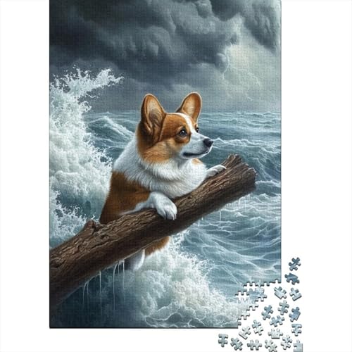 Corgi Puzzle 1000-teilige Schwer Puzzle Spielzeug Lernspiel Impossible Herausforderungsspielzeug Für Erwachsene Und Kinder Ab 12 Jahren 1000pcs (75x50cm) von HEYLInUP